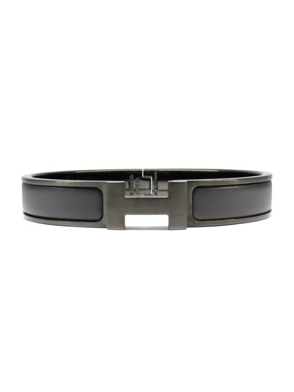 Hermes Clic Clac PM So-Black Bangle Bracelet Black H Jewelry